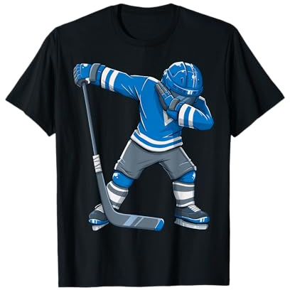Funny Boy Kid Robe de hockey sur glace T-Shirt
