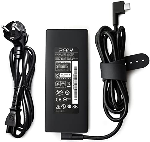 PFMY 230W Power AC Adapter Notebook Ladegerät Netzteil Kompatibel für Razer Blade 15 17 Laptop RC30-024801 RZ09-0287 RZ09-0300 RZ09-02886 DC Output 19,5V 11,8A 230W, Passt für 200W 19,5V 10,26A