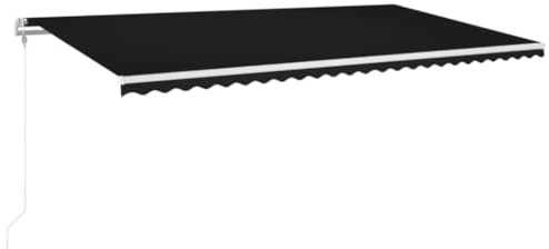 vidaXL Gelenkarmmarkise Automatisch Markise Sonnenmarkise Balkonmarkise Sonnenschutz Sichtschutz Terrasse Garten Balkon 600x350cm Anthrazit