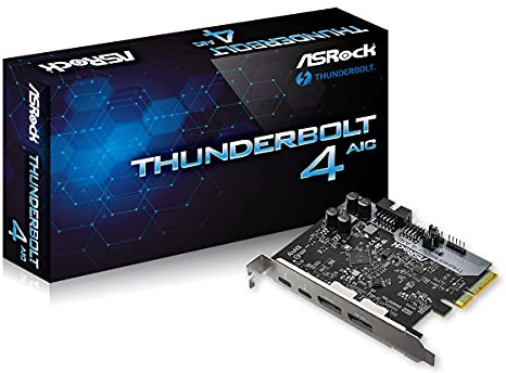 Asrock Thunderbolt 4 AIC Carte et Adaptateur d'interfaces Interne Thunderbolt 4, DisplayPort