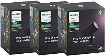 Philips Hue base unit spike Black 1x8W SELV (Triple Pack)