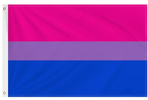 GeeRic Bandera Bisexual Grande, Bandera Bi Tela 150x90cm, Bandera Lgtb Orgullo Gay Lgbt Pride Flag, Banderas Lesbica Gay,Decoraciones de Desfile