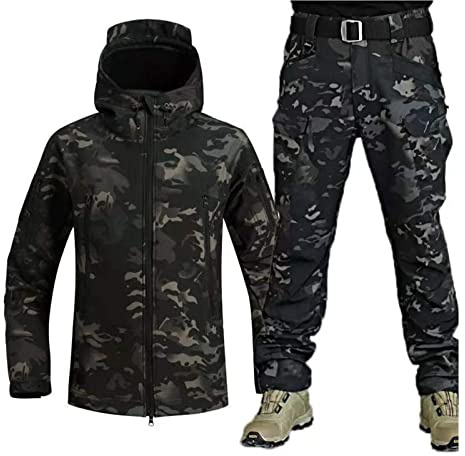Yytcsjz Skianzüge für Herren, Herren Ski Anzug Winter Wasserdicht Winddicht Kapuze Schneemantel und Hose, Outdoor Sport Schneeanzüge, zum Skifahren und andere Winter Outdoor Ski Aktivitäten