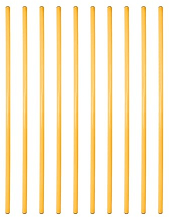 CANNON - Set de 10 Picas de Entrenamiento Deportivo de 100cm o 120cm | Color Amarillo | Ideal para Fútbol, Rugby, Fútbol Americano y Agilidad (120cm)