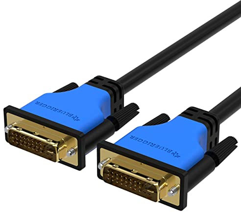 BlueRigger DVI to DVI Monitor Cable (15M, 24+1 Dual Link, Digital Video Cable, Male to Male) - for Gaming, DVD, Laptops, HDTV and Projector