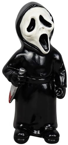 brableewear Horror Movie Garden Gnomes Decor Michael Myers Statue Outdoor Horror Gnome Figurines Freddy Jason Scream Chucky Halloween Decorations