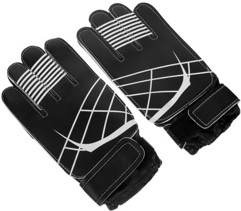 Happyyami 1 Paar Torwarthandschuhe Trainingshandschuhe Fußball Torwarthandschuhe Fußballhandschuhe Fußballtorschutz Für Kinder Jungen Kinder Schwarz