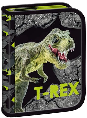 St. Majewski Leer Federmappe Mäppchen Stifteetui Schüleretui T-REX Dinosaurier
