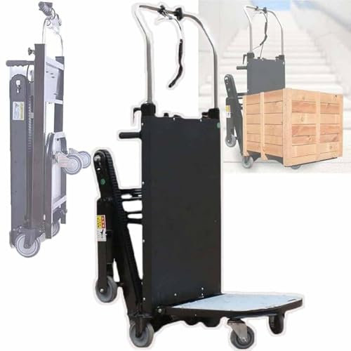 Generisch Elektrische Sackkarre Multifunktional 250kg Maximale TragfäHigkeit Elektrischer Treppensteiger Treppen Hoch Und Runter Mit Gummiketten Zum Einfachen Bewegen Von Schweren,02