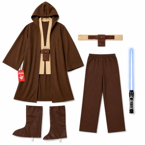Morph Fantasy Hooded Robe And Sabre - Star Costume Boys - Halloween Costumes For Boys - Space Cosplay For Kids Halloween L