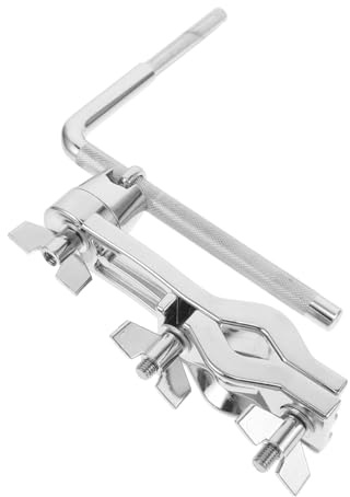 LRXIYODE Abrazadera de Bastidor para Batería Eléctrica, Soporte Metálico para Cencerro Ajustable y Expandible, Accesorio Multifuncional para Instrumentos de Percusión, Compatible