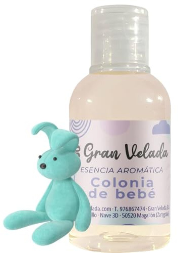 Esencia Aromática Colonia de Bebé de Gran Velada | Aroma Fresco de Toallitas | Perfumes Caseros Fácil | Fragancia Cítrica y Floral | Ideal para Cosméticos, Jabones, Velas Disponible