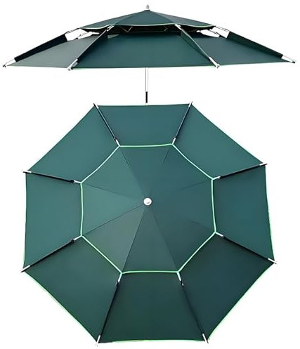 200/220/240 cm Ombrellone da Pesca con Regolabile a 360°, Ombrellone da Spiaggia Antivento UPF50+, Parasol da Giardino con Palo in Alluminio, 8 Stecche(200cm/6.5ft)