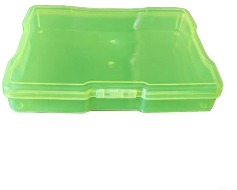 Scatola portaoggetti per foto da 10 x 15 cm, organizer multiuso per artigianato e articoli da ufficio, facile da trasportare (verde chiaro)
