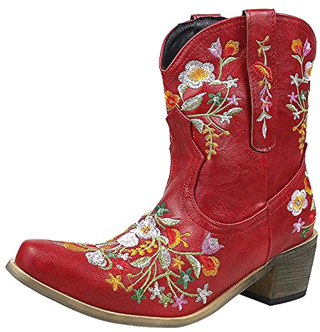 Stivali Estivi Donna Fashion Stivaletti Texani Traforati Texani Stivaletti con Suola Antiscivolo Scarpe Eleganti Stivali Estivi Donna Pelle Vera