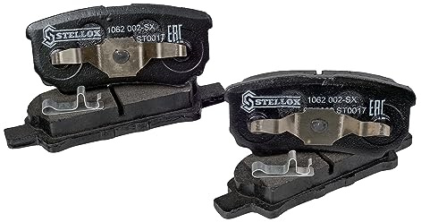 STELLOX 1062 002-SX Bremsbelagsatz, Scheibenbremse (4 Stücke) – mit Verschleißwarnkontakt – ECE-R90 Zertifizierung – vier Bremsbeläge pro Set – Für PKW