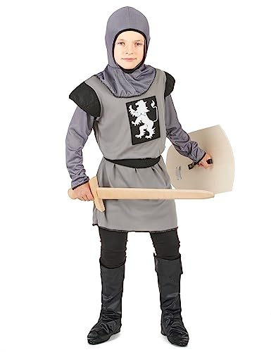 Jadeo - Déguisement Chevalier médiéval gris garçon 10/12 ans - Multicolore