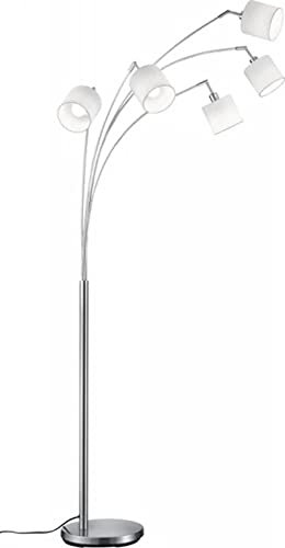 Reality Luce ad arco Tommy R46330501, Metallo, Nichel opaco, Tessuto sfumato bianco