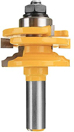 Gasea 1/2 Shank Reversible Glass Door Rail and Stile Router Bit, Tungsten Carbide Woodworking Cutter Tool for Cabinet & Frame Joinery