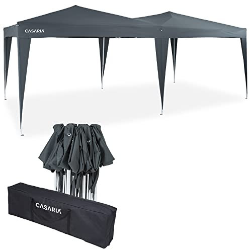 Deuba Gazebo Capri 3x6m Pop-Up Antracite Idrorepellente con Borsa Protezione UV Padiglione Pieghevole Tendone Festa