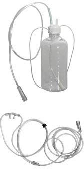 Kit humidificador borboteador y cánula nasal para oxigenoterapia
