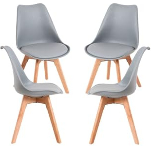 Regalos Miguel - Pack 4 Sillas Synk Basic - Gris Claro