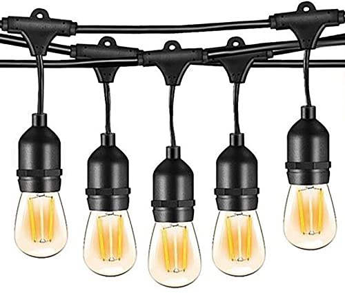 Gorssen Catena Luminosa Esterno, 32FT/10M Catena luminosa interno LED Esterno con 10 S14 Bulbi,Luce per Patio All'Aperto Giardino Festa Decorazione di Esterni Interni