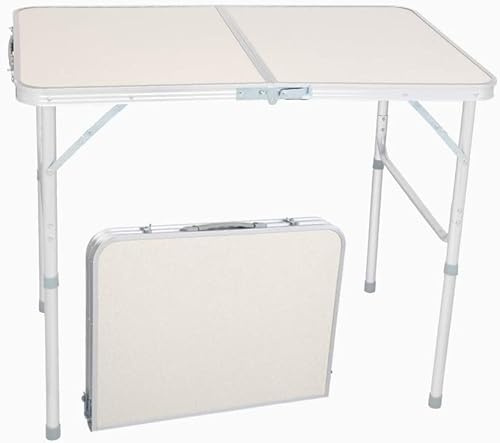 Outvita Table de Camping Pliable Aluminium Portable Camping pour Pique-Nique BBQ Barbecue Jardin -90 x 60 x 70 CM