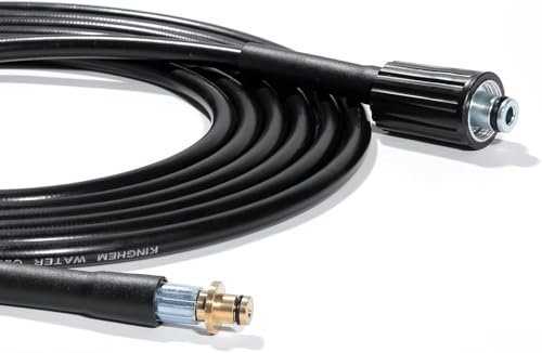 YUET 10M Tuyau de Rechange Haute Pression,14mm x M22 Connecteurs,Rondelle Tuyau De Nettoyage À l'eau Nettoyeur Haute Pression Accessoire pour Kärcher K2（Ancien Modèle ）