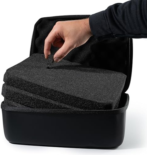 Protective Hard Case with Customizable Foam – 9.5 Inch Lightweight Hard Shell Case for Electronics, Cosmetic, Makeup & More – 9.5 x 7.5 x 4.75 Inches