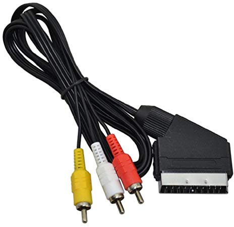 Yushu - Câble audio/vidéo AV péritel 1,8 m compatible avec NES, RGB Péritel