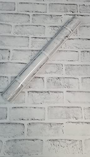 Visario Tapeten Folie 3000-S selbstklebend 10m x 45cm Farbe weiß Ziegel Dekorfolie Möbelfolie Tapete 3071
