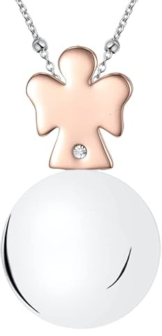 MAMIJUX® Llamador de ángeles con colgante, Idea Regalo Mujer, Regalo Embarazo, cadena de acero