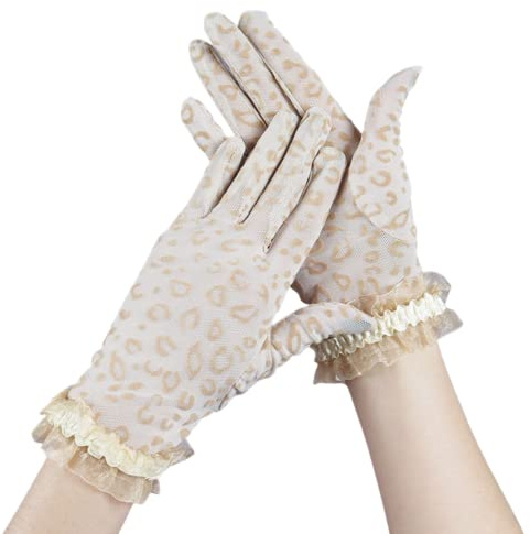 CHENGZI 1 Pairs Sun Protection Lace Gloves Black Sexy Vintage Opera Gloves for Women Classic Wedding Gloves Stretchy Gloves