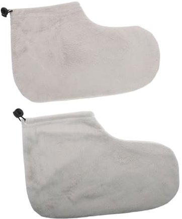 FRCOLOR 3paia Calzini Termici Per Trattamento Alla Paraffina Copertura Comfort Per La Dei Piedi Con Fascia Elastica Grigia Per Bellezza e Della