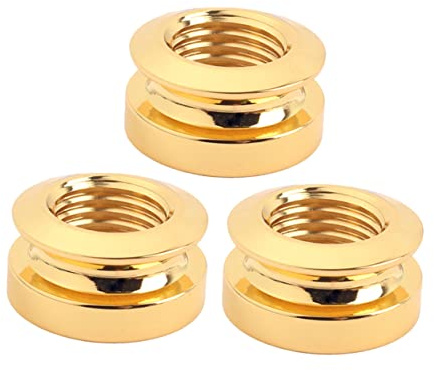 Goldene Bass Tonabnehmer Endpin Buchse 3 Stück Gt310 | Kupfer, für E-gitarre und Bass, Leicht zu Montieren, Praktisches Zubehör für Gitarrengurt