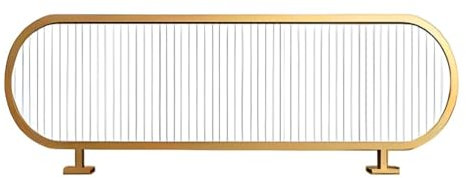 Artiz Privacy Screen Panel Für Essbereich, Gestreifte Matte Glas Restaurant Dekorative Trennwände Bildschirmpartition Auf Arbeitsplatte 30cm H Anbauwand (Farbe : Gold, Größe : 100x30cm)
