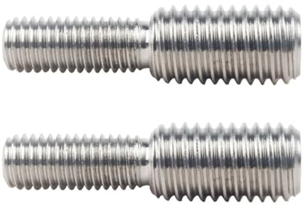 M6*20 to M8*20 Reduction Metric Thread Adapter, 2pcs Stainless Steel Double End Threaded Stud Screw Bolt for Construction, Furniture, Automobile