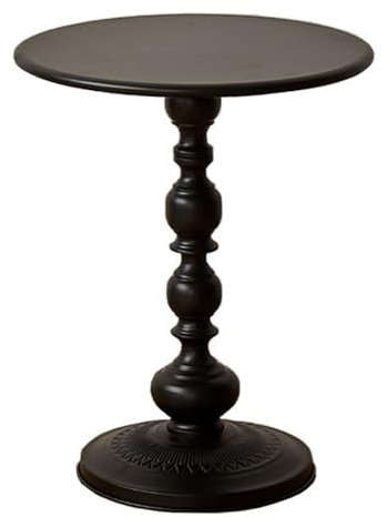GJ Runder Couchtisch im amerikanischen Retro-Stil, Sofa-Beistelltisch, Kunst-Beistelltisch aus Eisen, Garten-Esstisch for drinnen und draußen, wetterfest (Color : A)