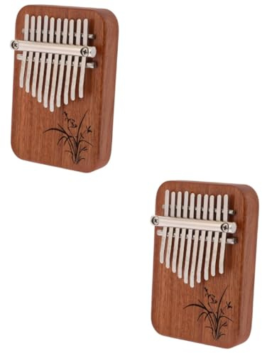 BESTonZON 2 Sätze Daumen Home Kalimba Anfänger Kalimba Kleines Musikinstrument Instrument Fingerklavier Für Anfänger Fingerklavier Acht Tasten Handklavier Kleines