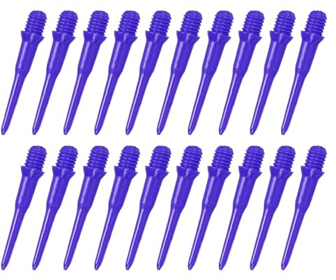 YOKIVE 50 Pcs Plastic Dart Tips, Game 2BA Thread Soft Darts Tips Replacements Dart Accessory | Indoor Outdoor Play (Blue)