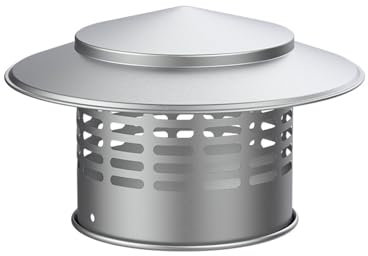 HOFUNTRE Mantello Camino Stufa A Pellet，Comignolo Conico，Tubo di Scarico，Rete Barriera in Acciaio Inossidabile per Impedire L'Ingresso di Detriti, Forte E Anti-Invecchiamento(16.1cm/6.3in)