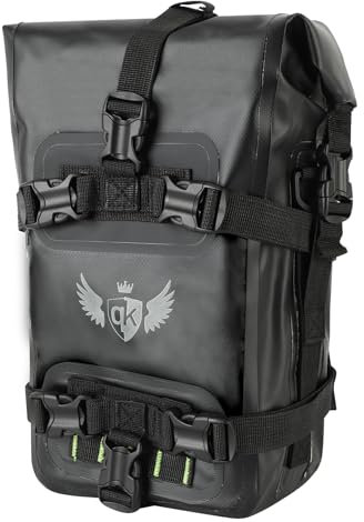 ZEMBSOYA Sac de moto 8L résistant à l'eau, IPX7, pour les voyages, peut être utilisé comme sac à bandoulière, compatible avec les motocyclettes, montage du siège ou du réservoir