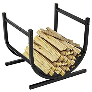 Étagère de rangement pour bois de chauffage - Séparateur de plaque de fer - En fer noir - Pour le salon et la maison
