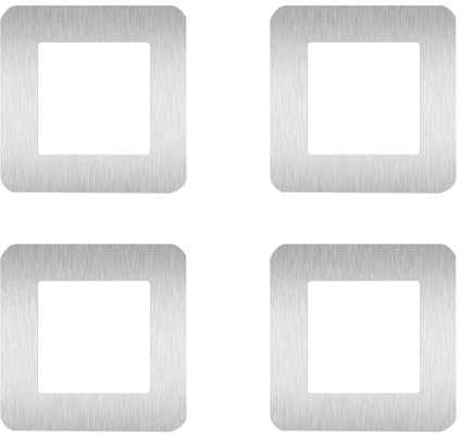 4 Stück Silbernes Lichtschaltergehäuse, Schalter-Aufkleber-Abdeckung, Einzelne Lichtschalter-Fingerplatte, Lichtschalter-Abdeckplatten, Einzelne Lichtschalter-Abdeckungen, für Heimdekoration
