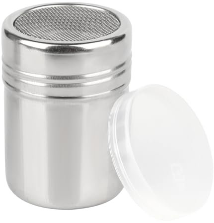 3 Stück Edelstahl-Streuer, Puderzuckerstreuer mit Frischhaltedeckel, Kakaostreuer und Mehlstreuer, Puderzuckermühle für Kakao, Kaffee, Schokolade, Zucker, Salz, Backen und Kochen