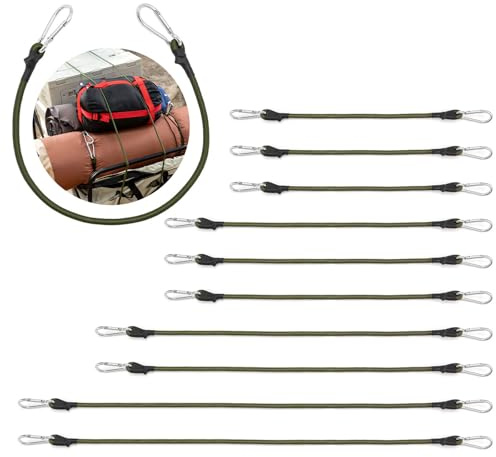 Bncxdc Spanngummi mit Haken, 10 Stück Expander mit Haken, Spanngummi mit Karabiner, Spanngummi, Gepäckspanner, Gurte für Gepäck, Camping und andere Outdoor-Aktivitäten