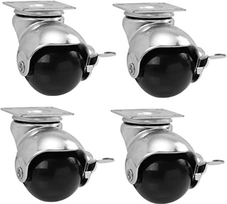 Anneome 4pcs Wheel Furniture Replacement Ball Caster for Chair Vintage Swivel Casters Furniture