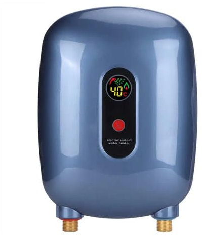 Chauffe Eau Instantané Electrique, Chauffe-eau Intelligent Ménage Mini Chauffe-eau Électrique Chauffe-eau Instantané Sans Réservoir Machine De Chauffage pour douche salle de bain cuisine(Blauw,110 300