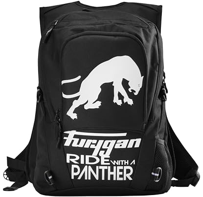 Furygan Thunder Evo 2 – Sac à Dos Moto 23L – Étanche, Compatible Gilet Airbag – Accroche Casque – Poche Ordinateur 15 pouces – Bretelles Ajustables
